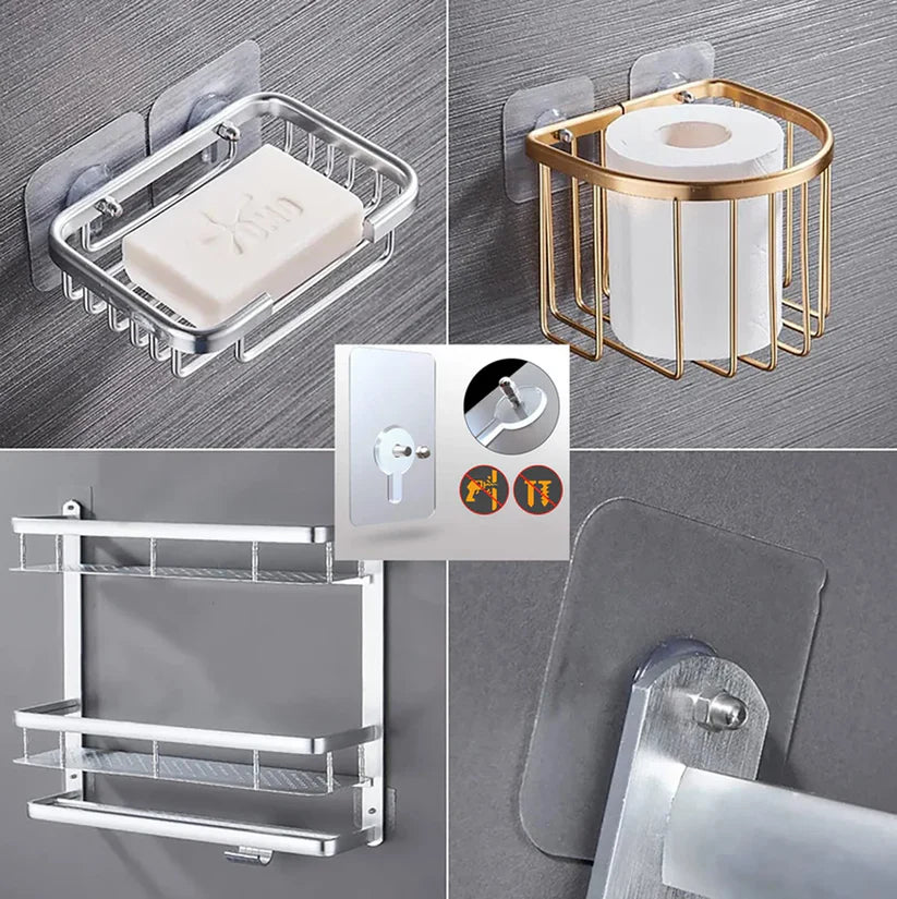 Wall Adhesive Hooks, No-Drilling Waterproof Screw for Hanging
