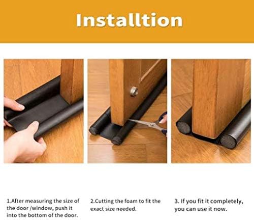JUVIO PVC Door Guard Bottom Seal Strip – 39 Inch | Gap Filler for Doors, Noise Reduction, Dust-Proof, AC Cooling Enhancer