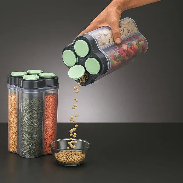 Airtight Transparent 4 Section Container 2500ml