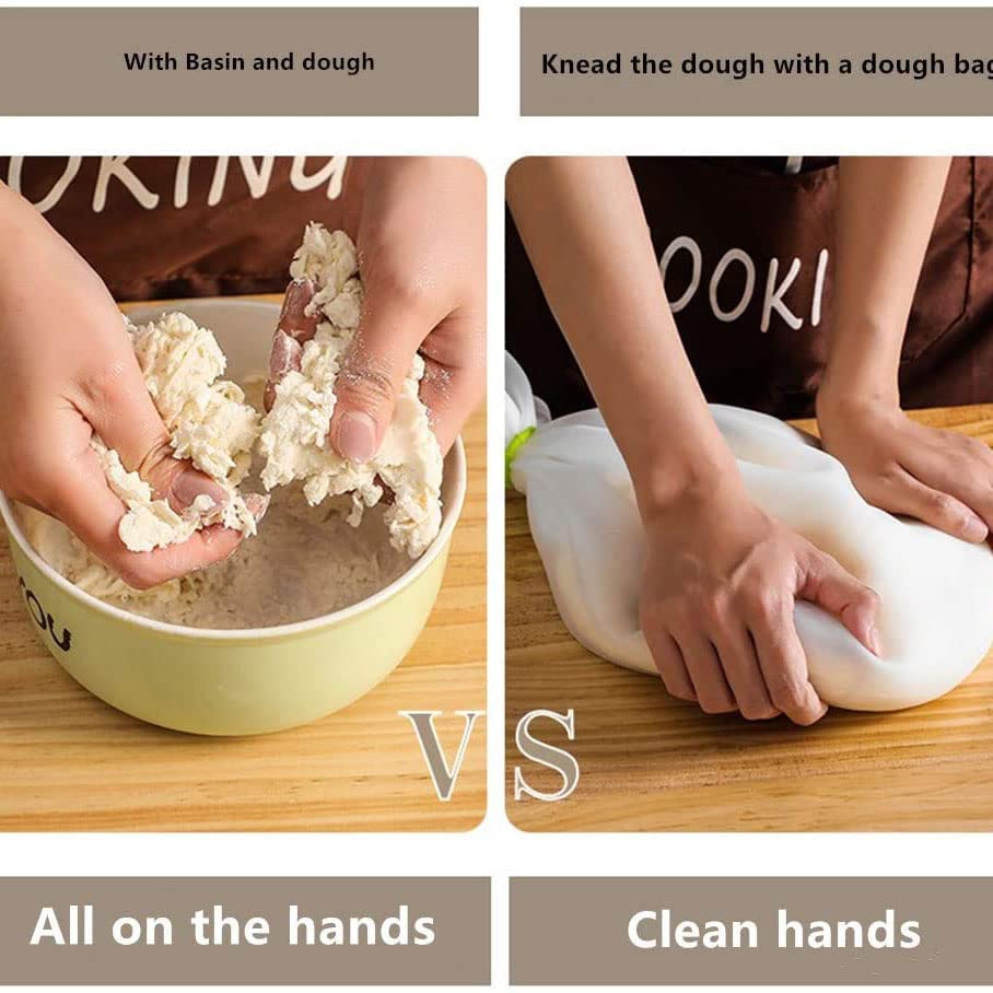 JUVIO Silicone Atta Kneading & Dough Mixing Bag – Non-Toxic, Easy to Use for Roti, Pizza & Bread