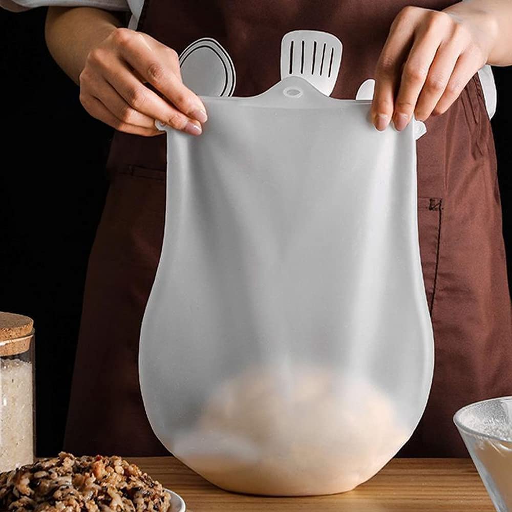 JUVIO Silicone Atta Kneading & Dough Mixing Bag – Non-Toxic, Easy to Use for Roti, Pizza & Bread