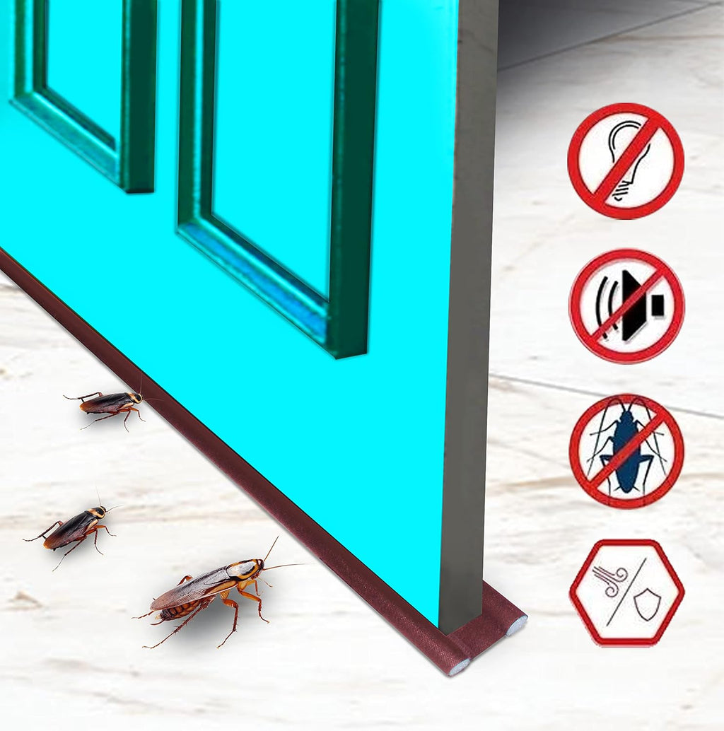 JUVIO PVC Door Guard Bottom Seal Strip – 39 Inch | Gap Filler for Doors, Noise Reduction, Dust-Proof, AC Cooling Enhancer