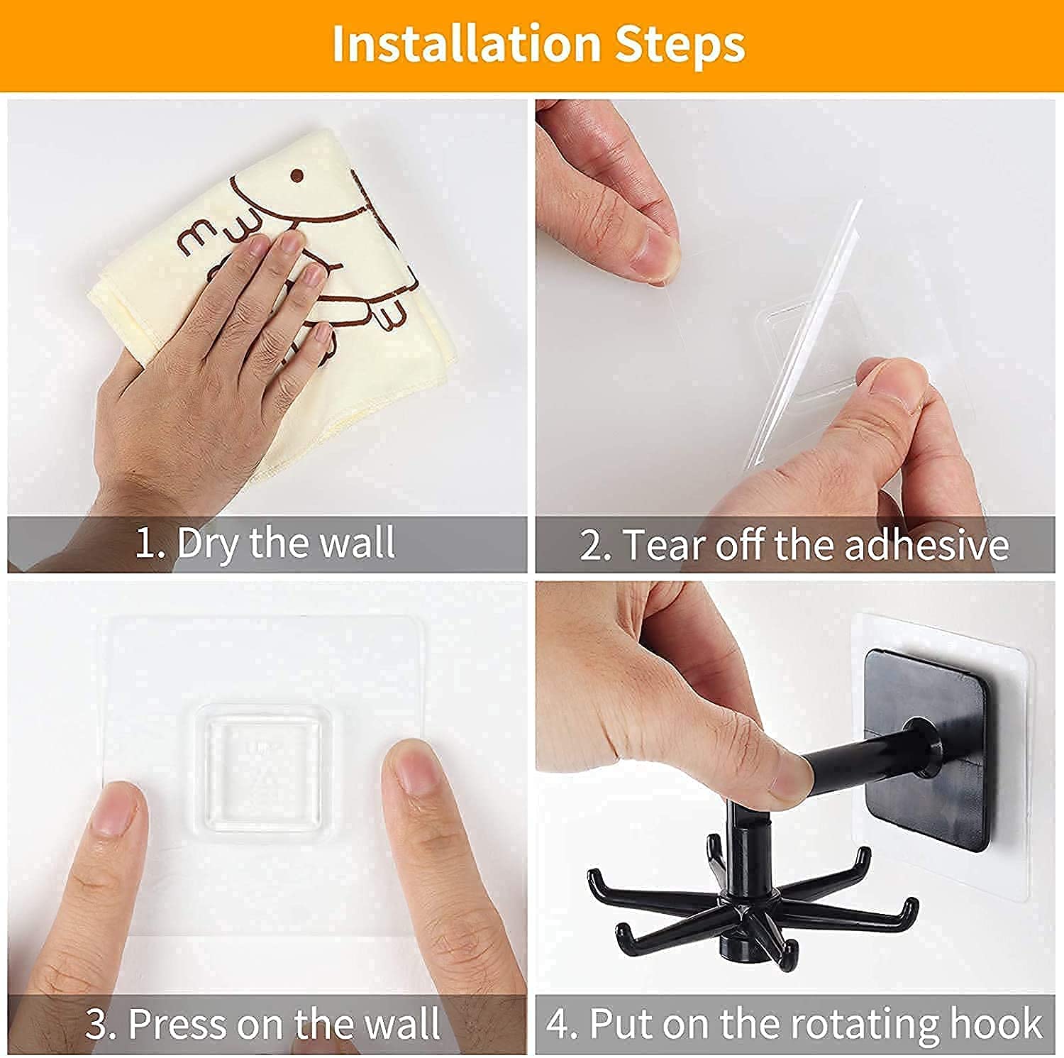 Rotating  360° Wall Hook- Heavy Duty
