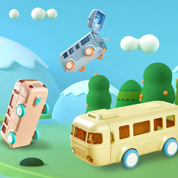 Bus Water Bottle For Kids- Play & Drink