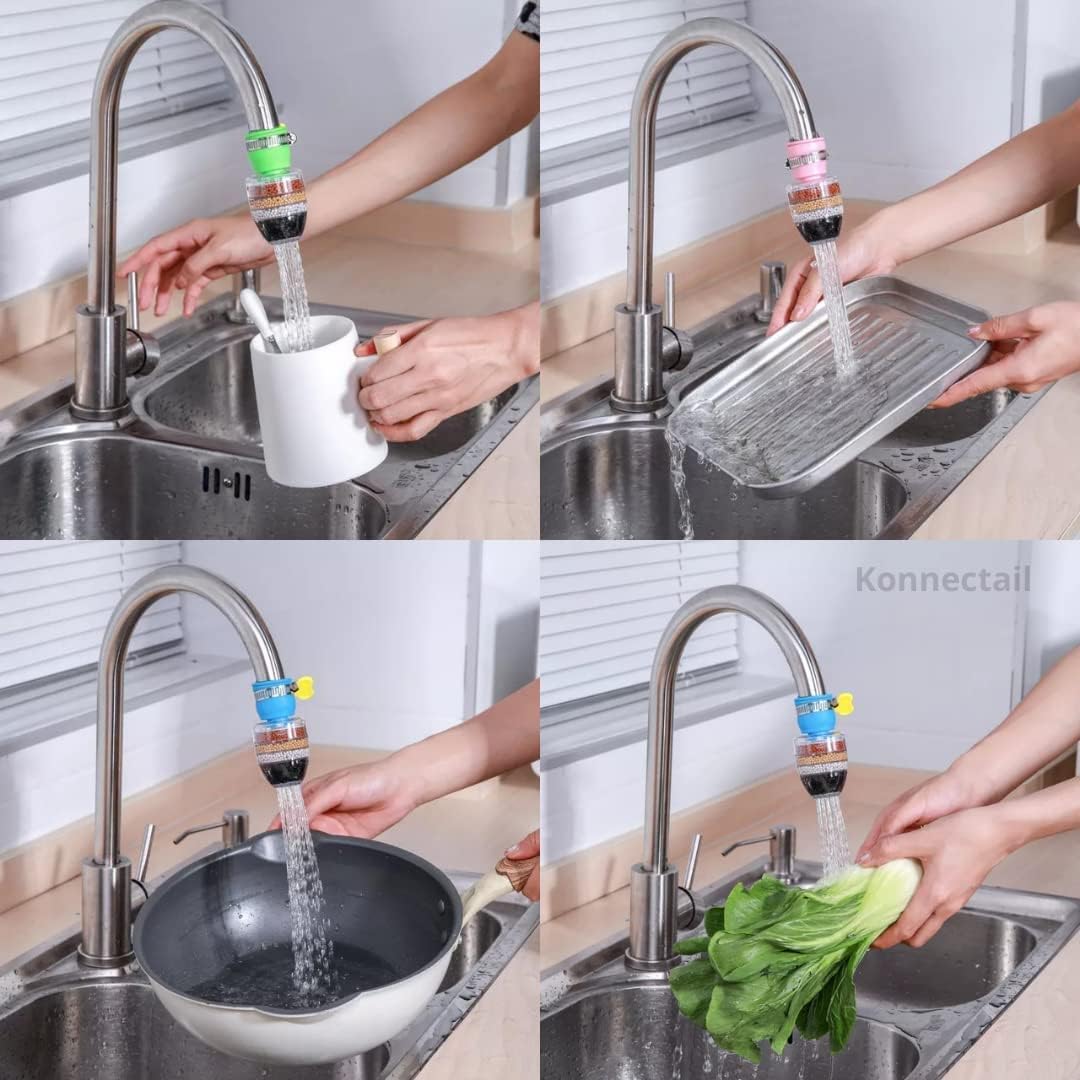 JUVIO Multi-Layer Activated Carbon Water Faucet Filter