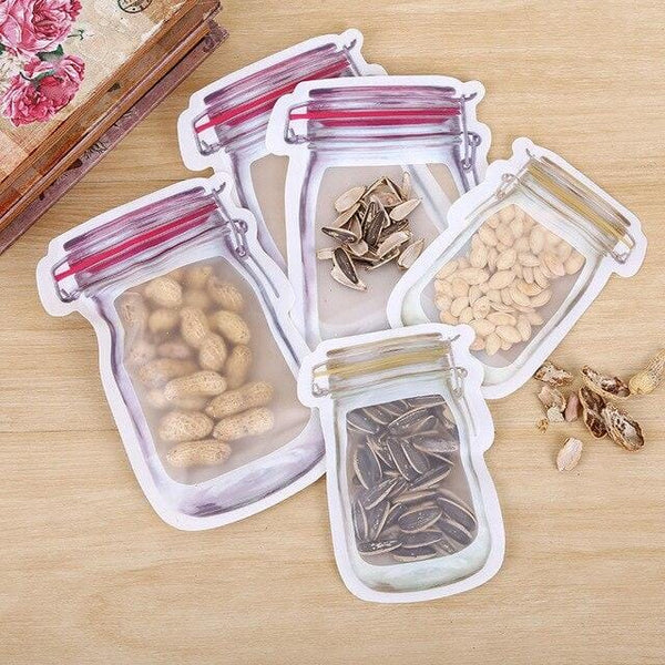 Storage Jars (Airtight)- With Zip Lock- Easy carry and store